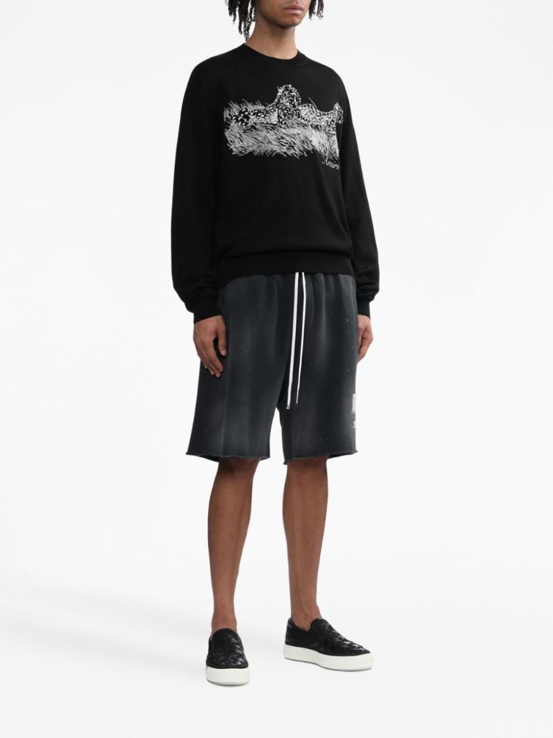 Black Vintage Collegiate Track Shorts