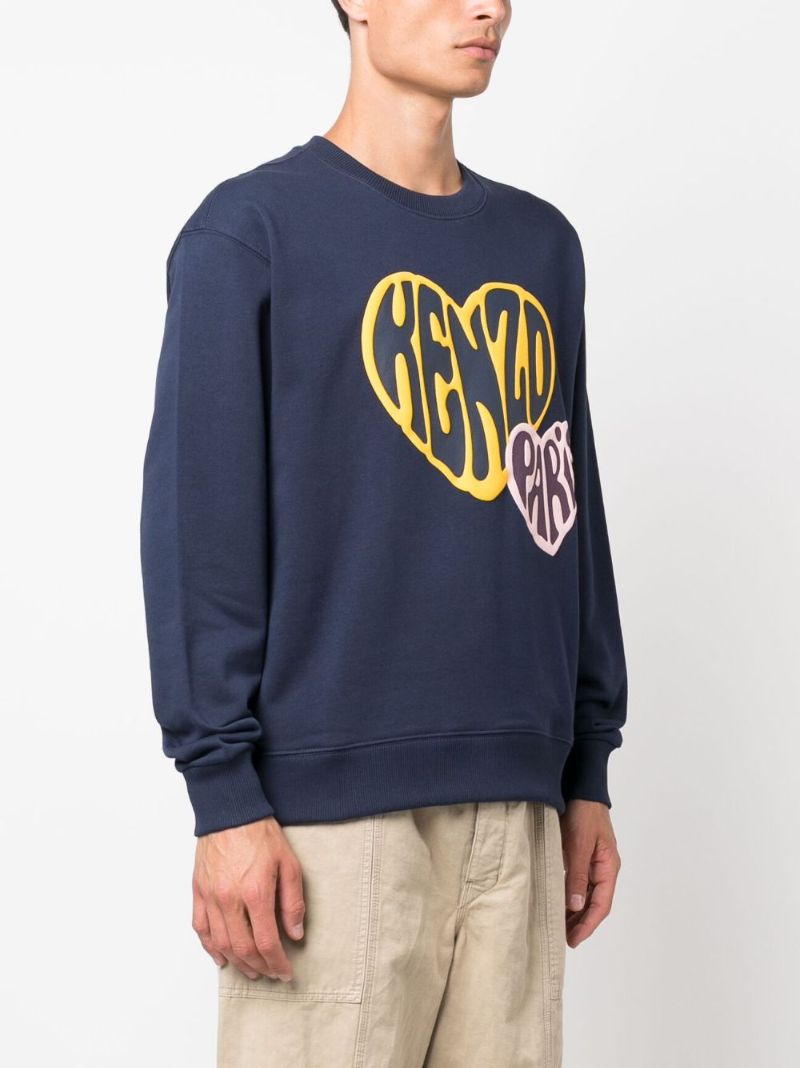 Blue Heart Logo-print Cotton Sweatshirt