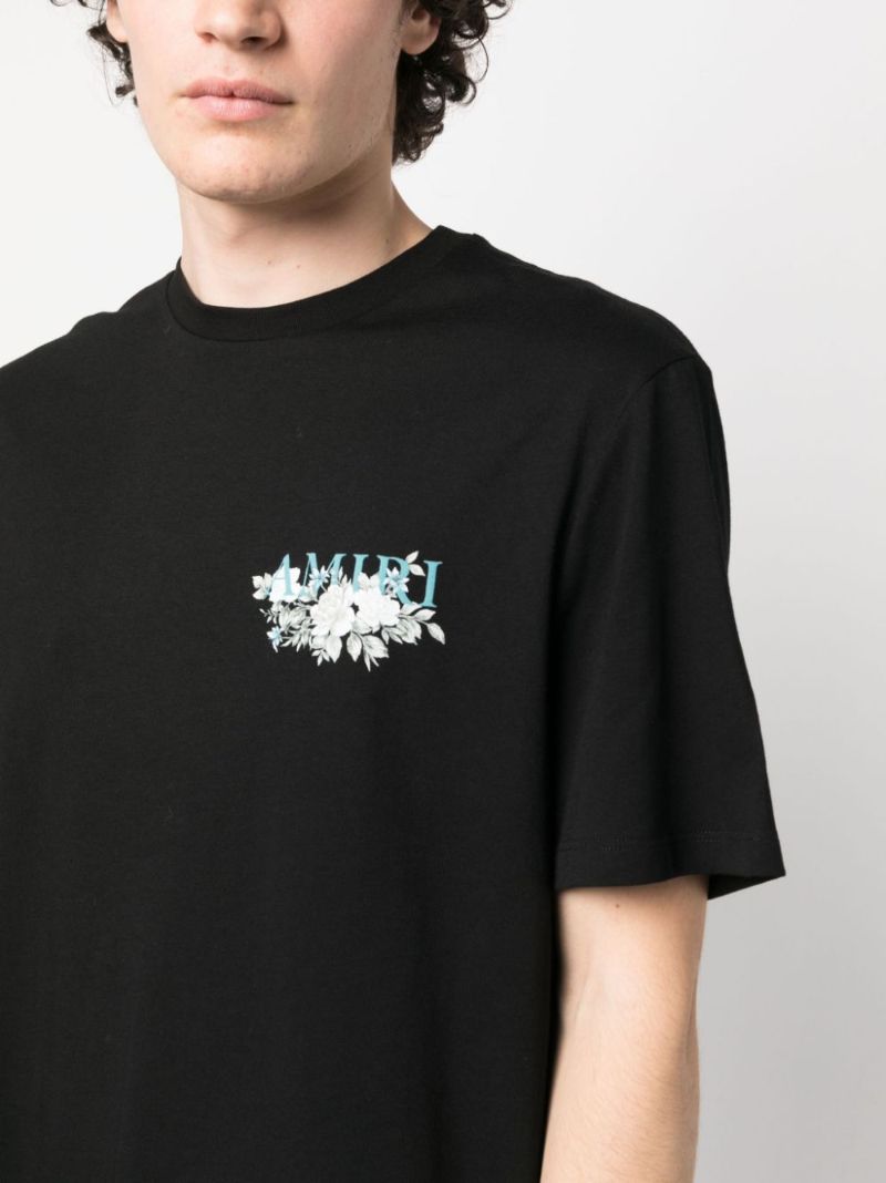 Black Logo Print Cotton T-shirt