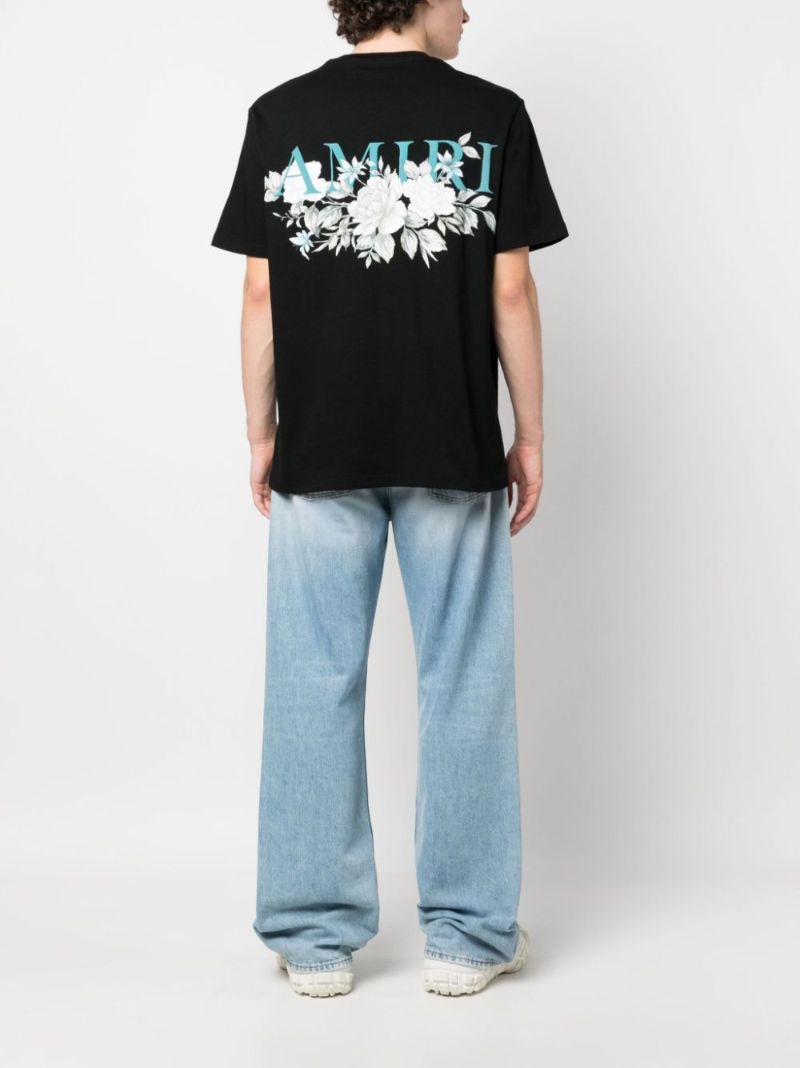 Black Logo Print Cotton T-shirt