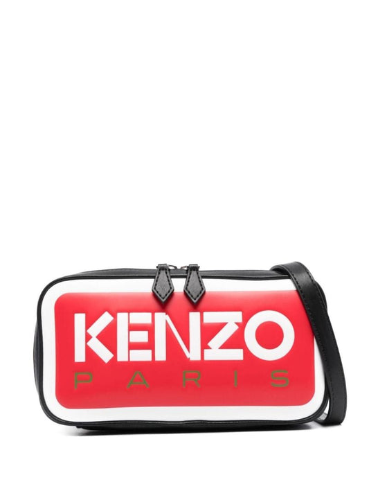 Red Logo Print Cross Body Bag