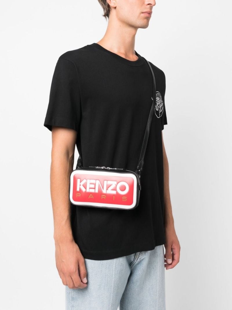 Red Logo Print Cross Body Bag