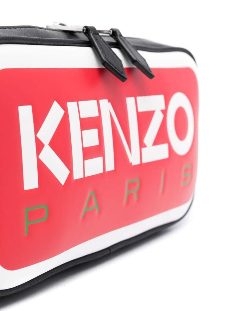 Red Logo Print Cross Body Bag