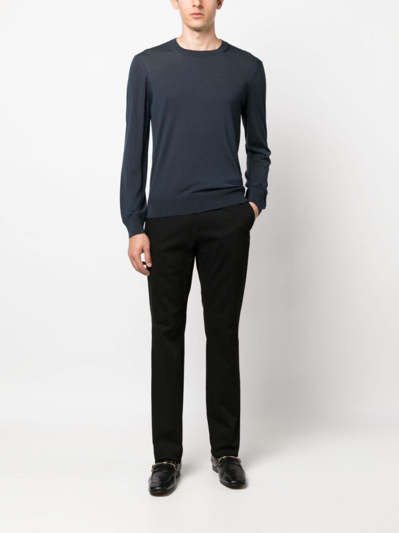Blue Fine Knit Jumper