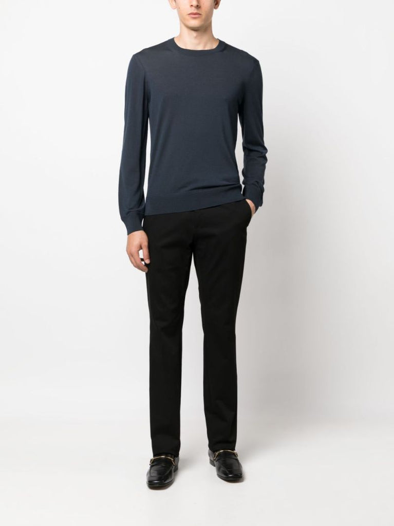 Blue Fine Knit Jumper