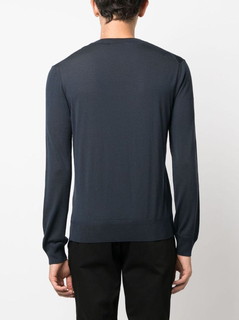 Blue Fine Knit Jumper