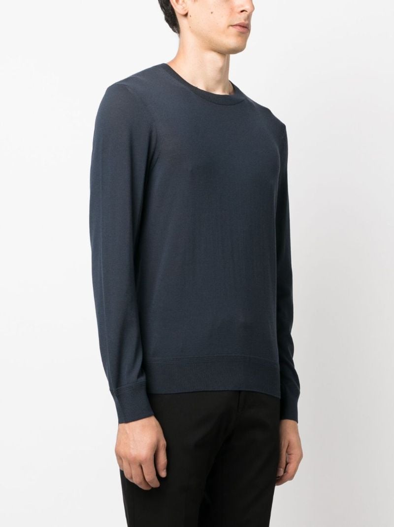 Blue Fine Knit Jumper
