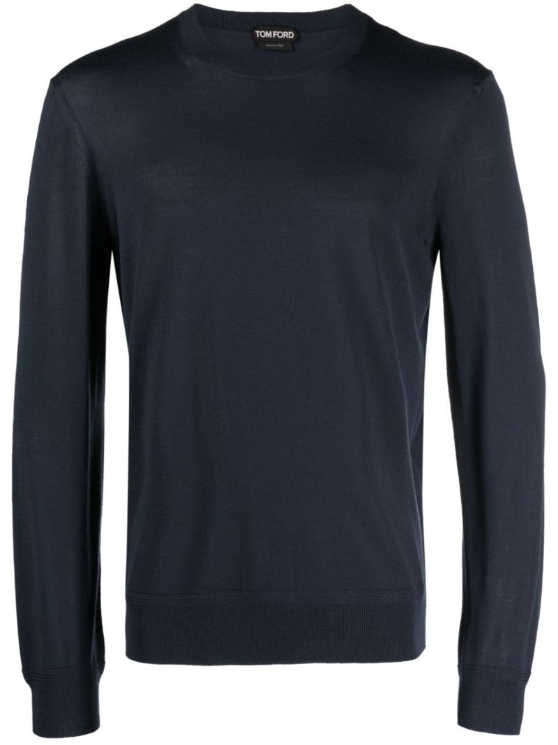 Blue Fine Knit Jumper