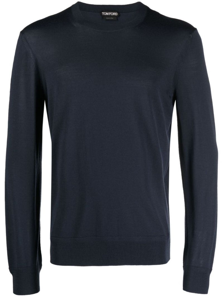 Blue Fine Knit Jumper