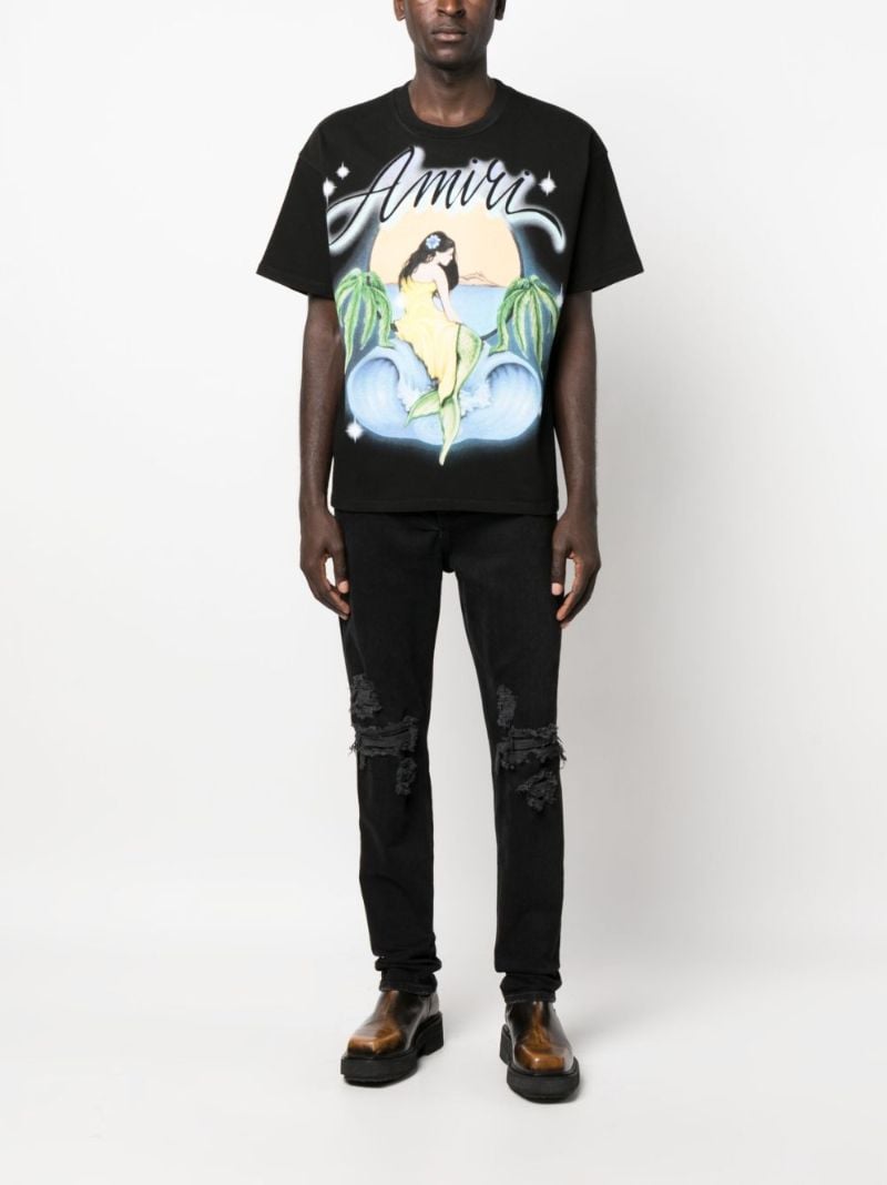 Black Logo Print T-shirt
