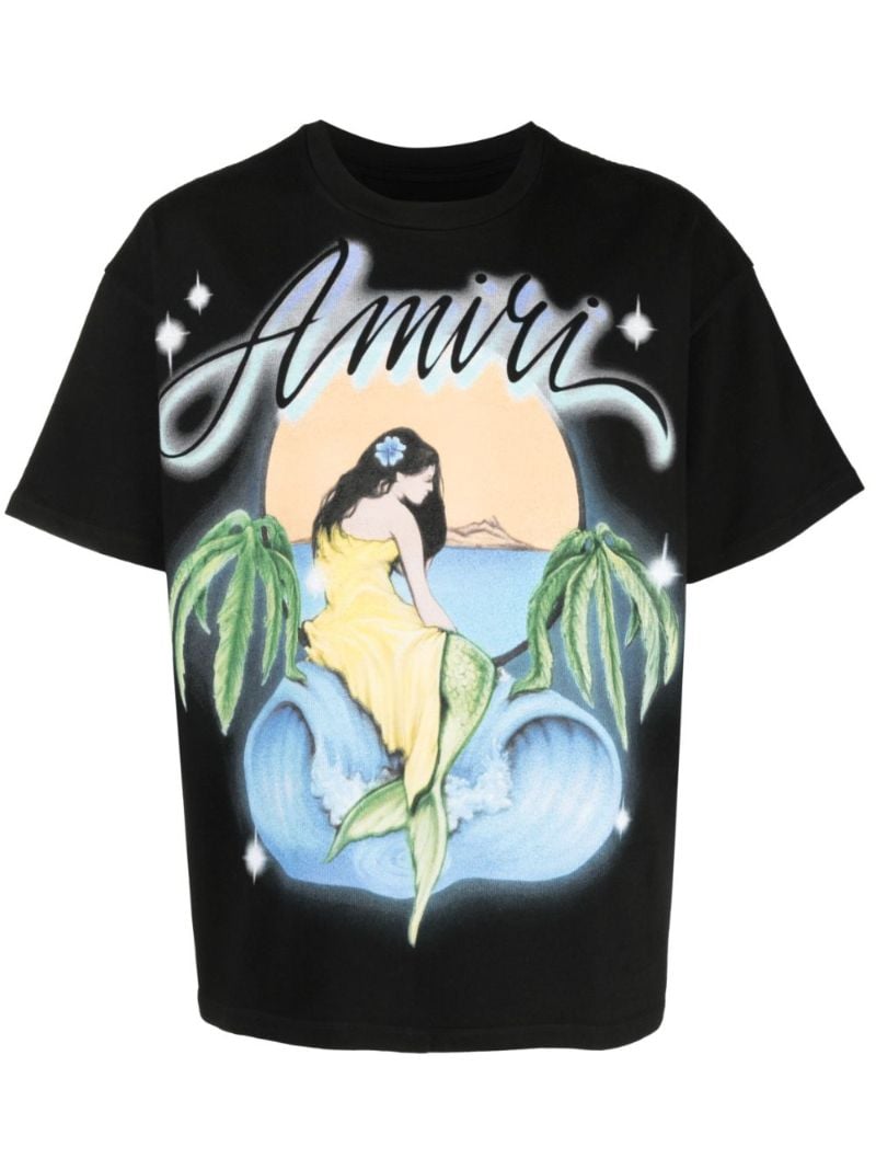 Black Logo Print T-shirt