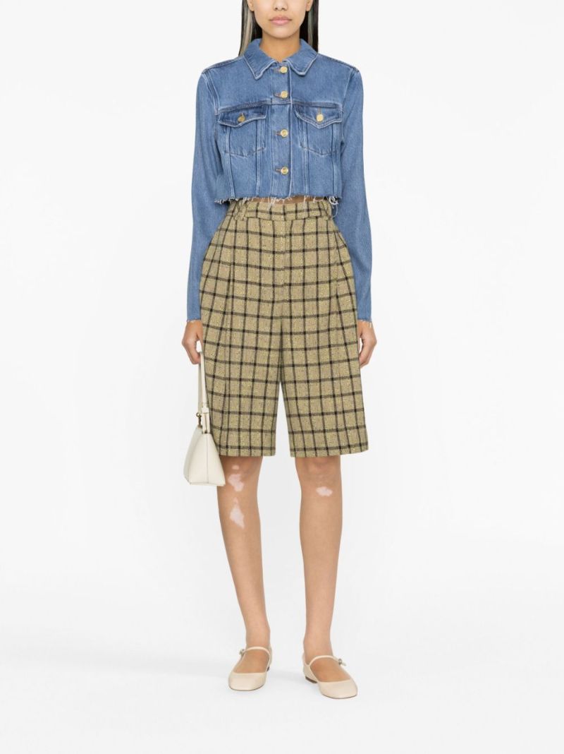 Blue Cropped Denim Jacket