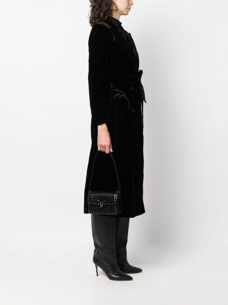 Black Rockstud23 Small Leather Shoulder Bag