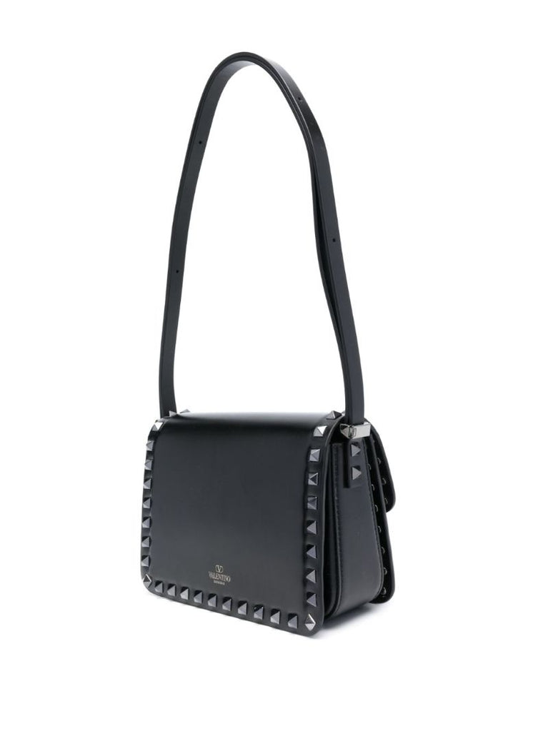 Black Rockstud23 Small Leather Shoulder Bag