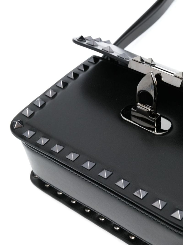 Black Rockstud23 Small Leather Shoulder Bag
