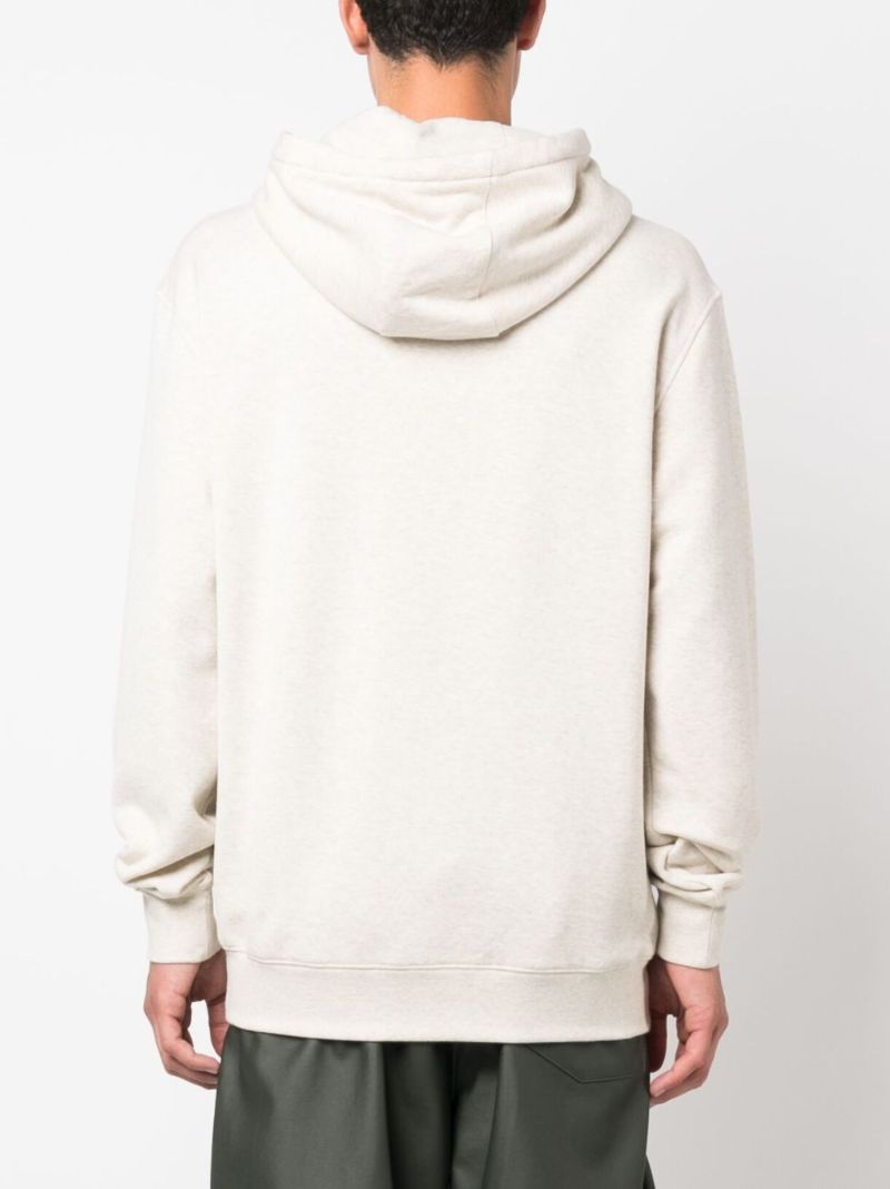 White Logo-print Cotton Hoodie