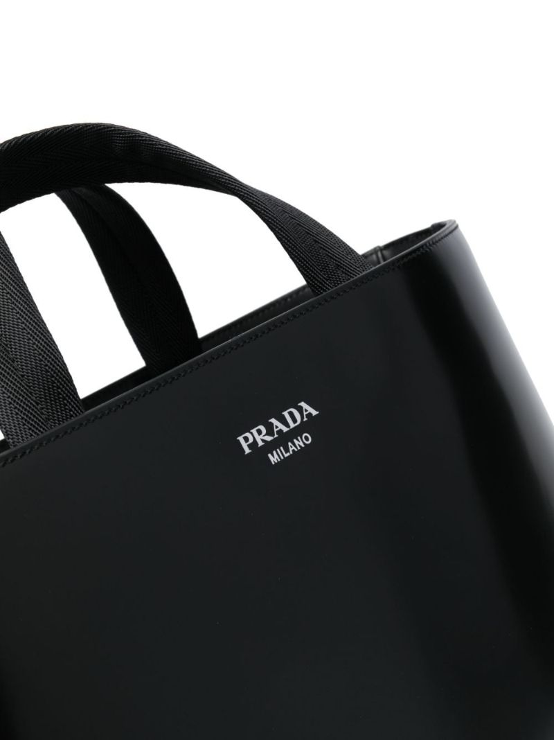 Black Patent Tote Bag