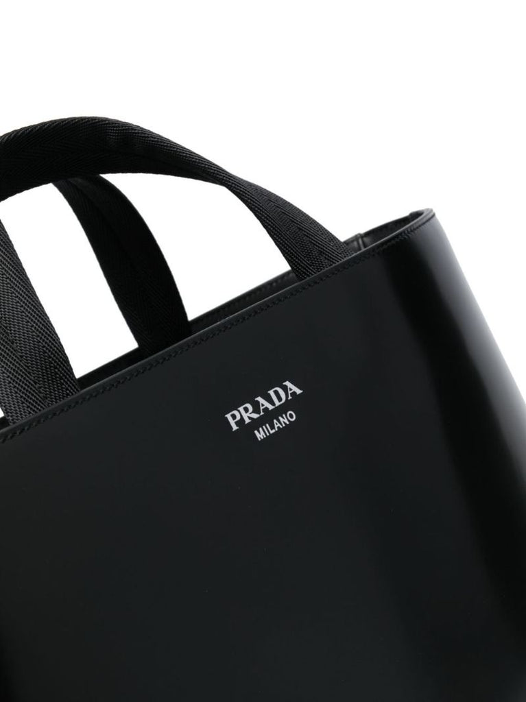 Black Patent Tote Bag
