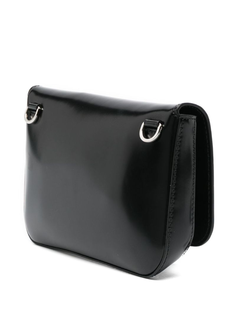 Black Leather Cross Body Bag