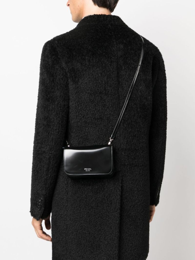 Black Leather Cross Body Bag
