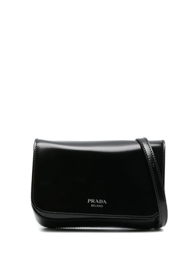 Black Leather Cross Body Bag