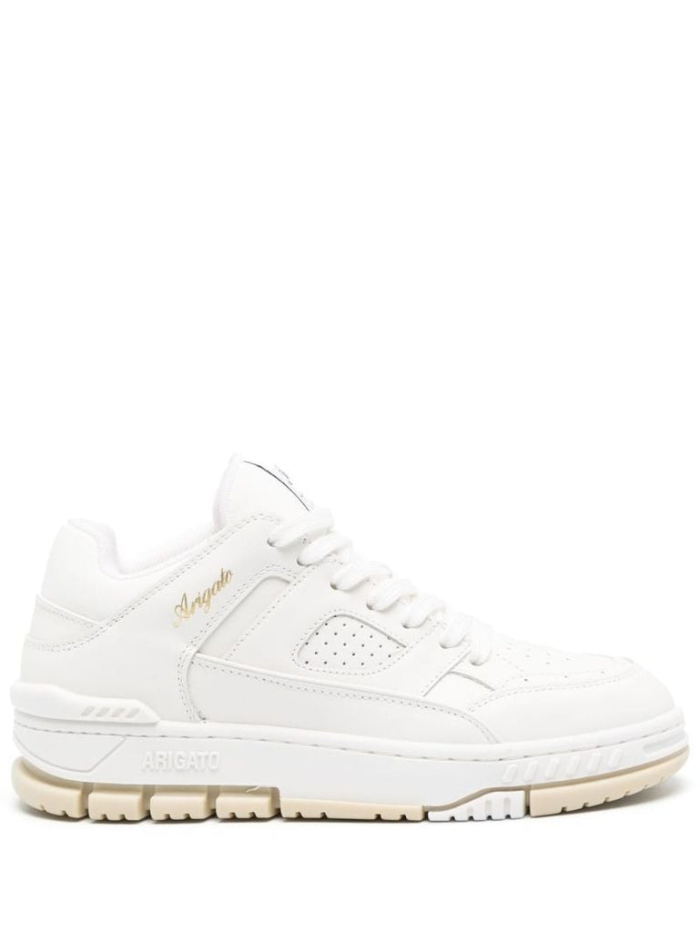 White Area Lo Leather Sneakers