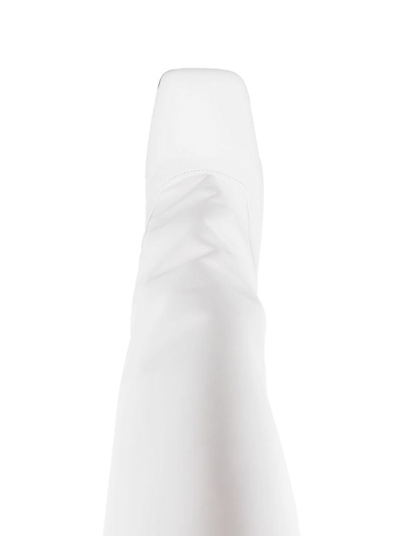 White Sienna 105 Leather Knee-high Boots