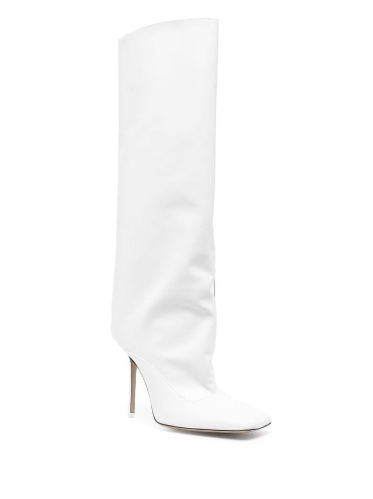 White Sienna 105 Leather Knee-high Boots