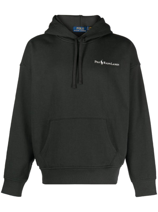 Black Logo-print Hoodie
