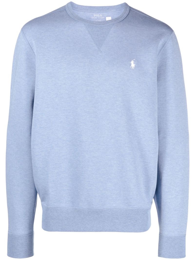 Blue Logo-embroidered Sweatshirt