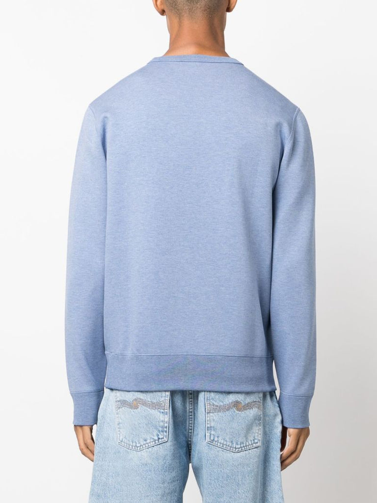 Blue Logo-embroidered Sweatshirt
