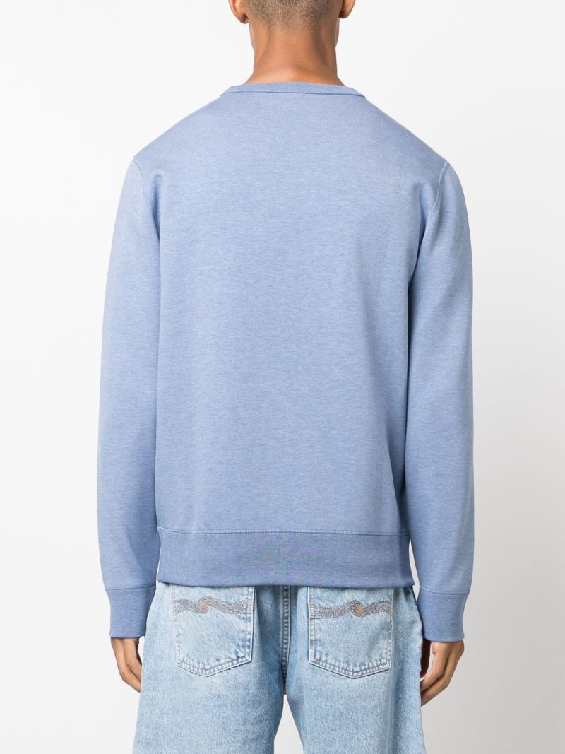Blue Logo-embroidered Sweatshirt