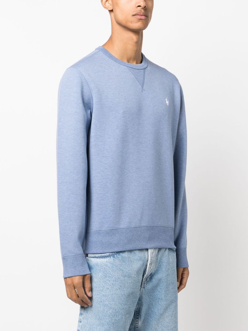 Blue Logo-embroidered Sweatshirt