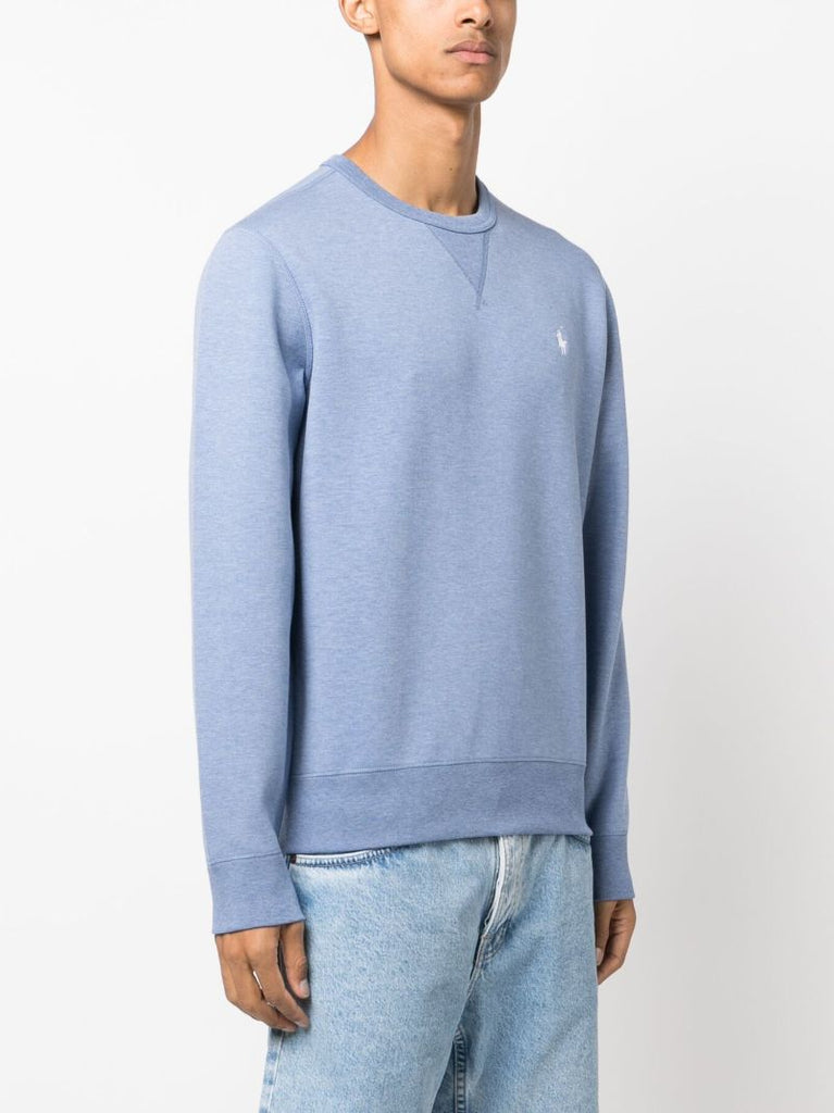 Blue Logo-embroidered Sweatshirt