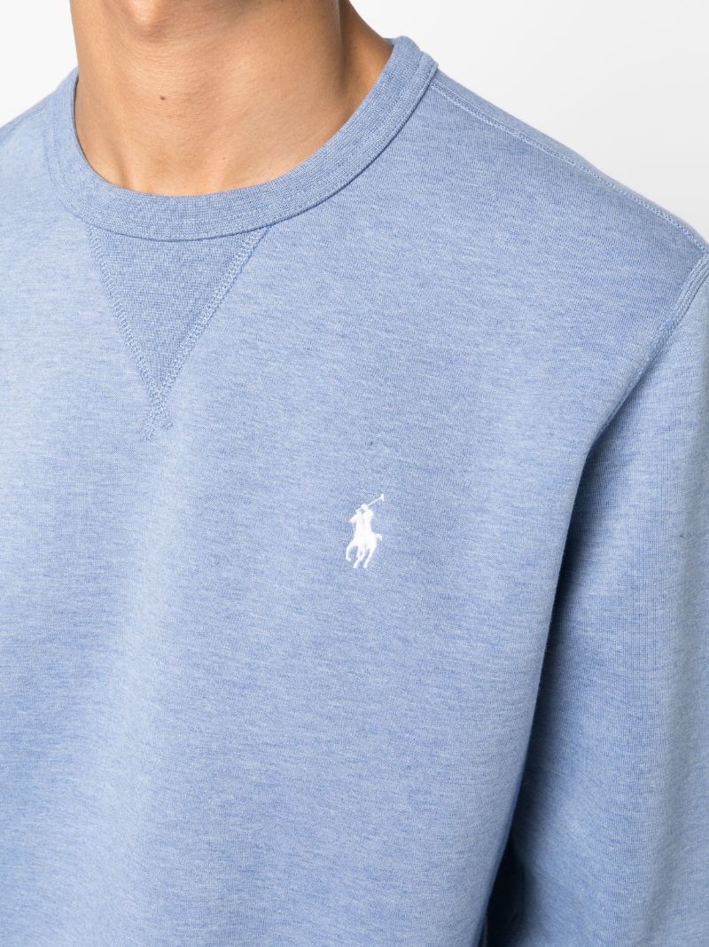 Blue Logo-embroidered Sweatshirt