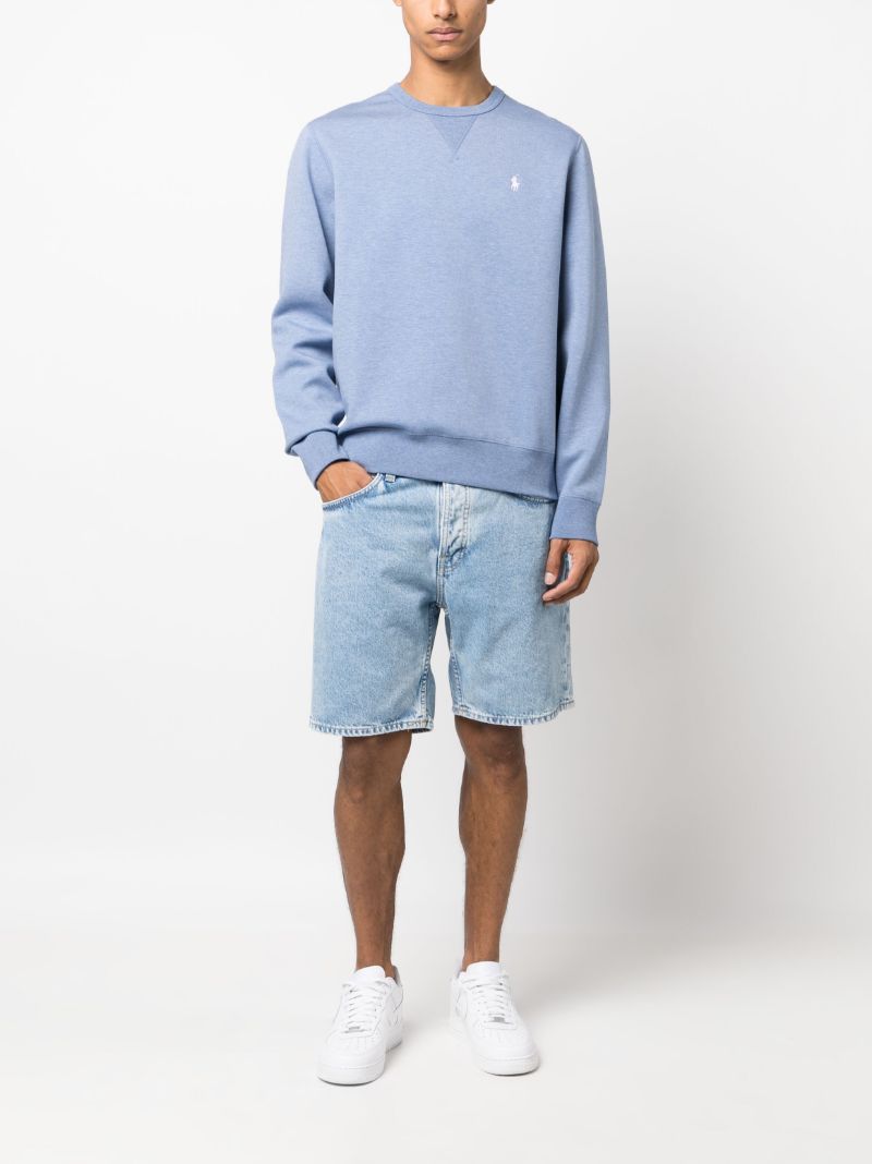 Blue Logo-embroidered Sweatshirt