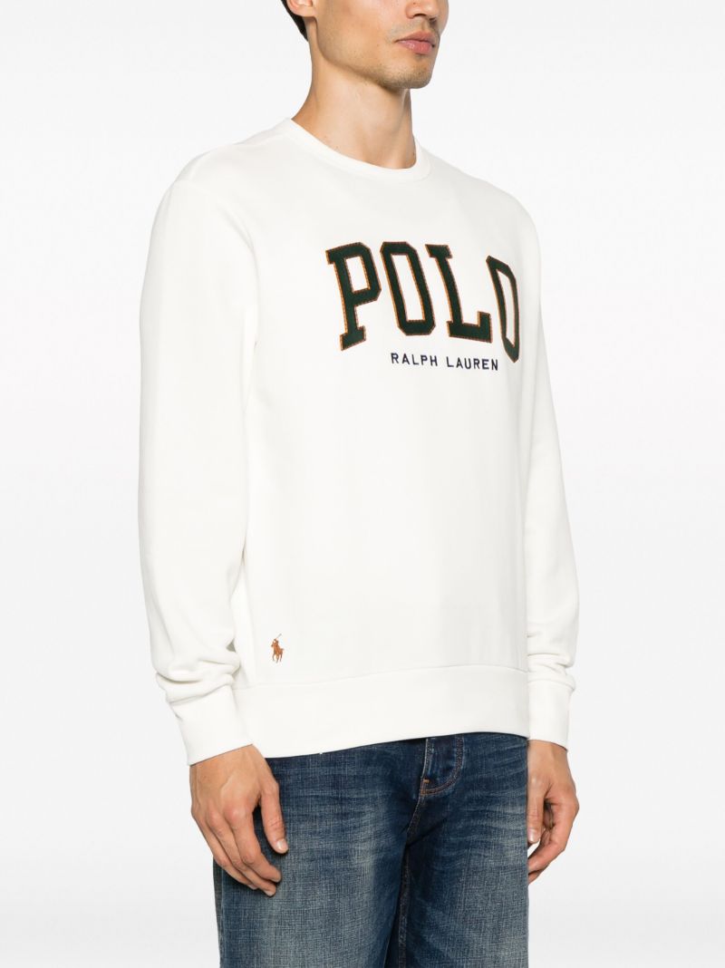 White Logo-embroidered Sweatshirt