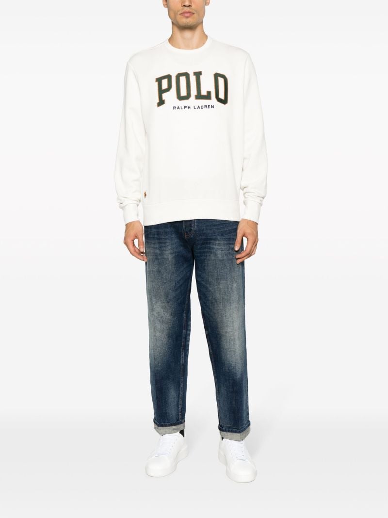 White Logo-embroidered Sweatshirt