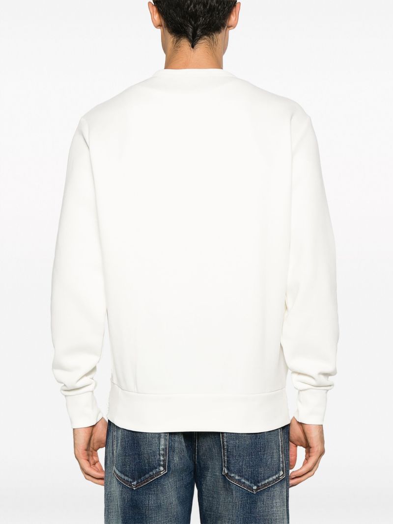 White Logo-embroidered Sweatshirt