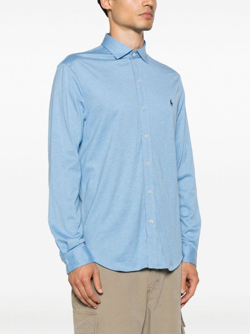 Blue Polo Pony Cotton Shirt
