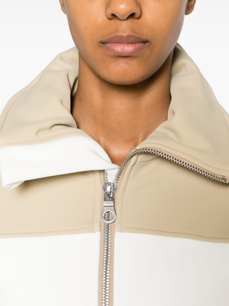 White Badia Padded Belted Ski Suit