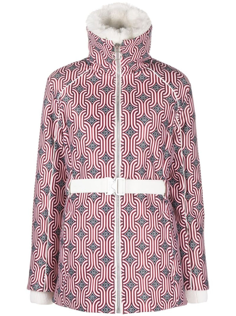 Red Clea Printed Ski Jacket