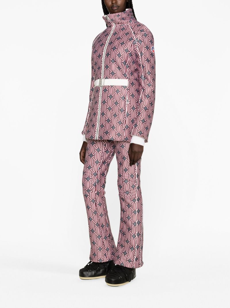 Red Clea Printed Ski Jacket
