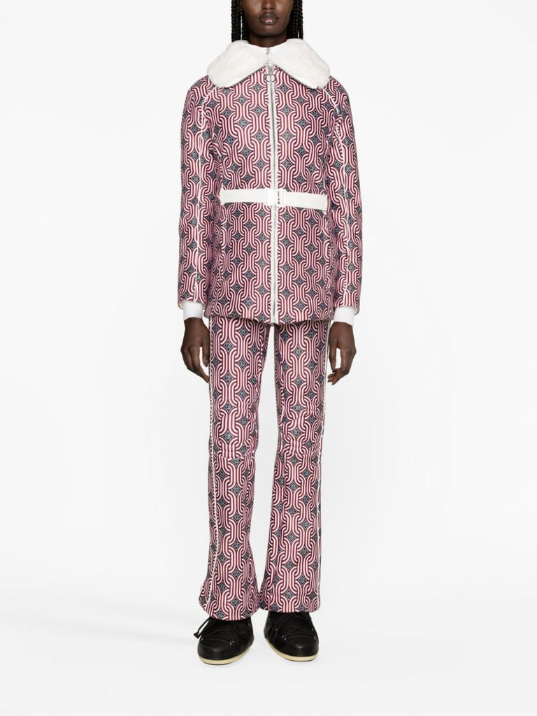 Red Clea Printed Ski Jacket