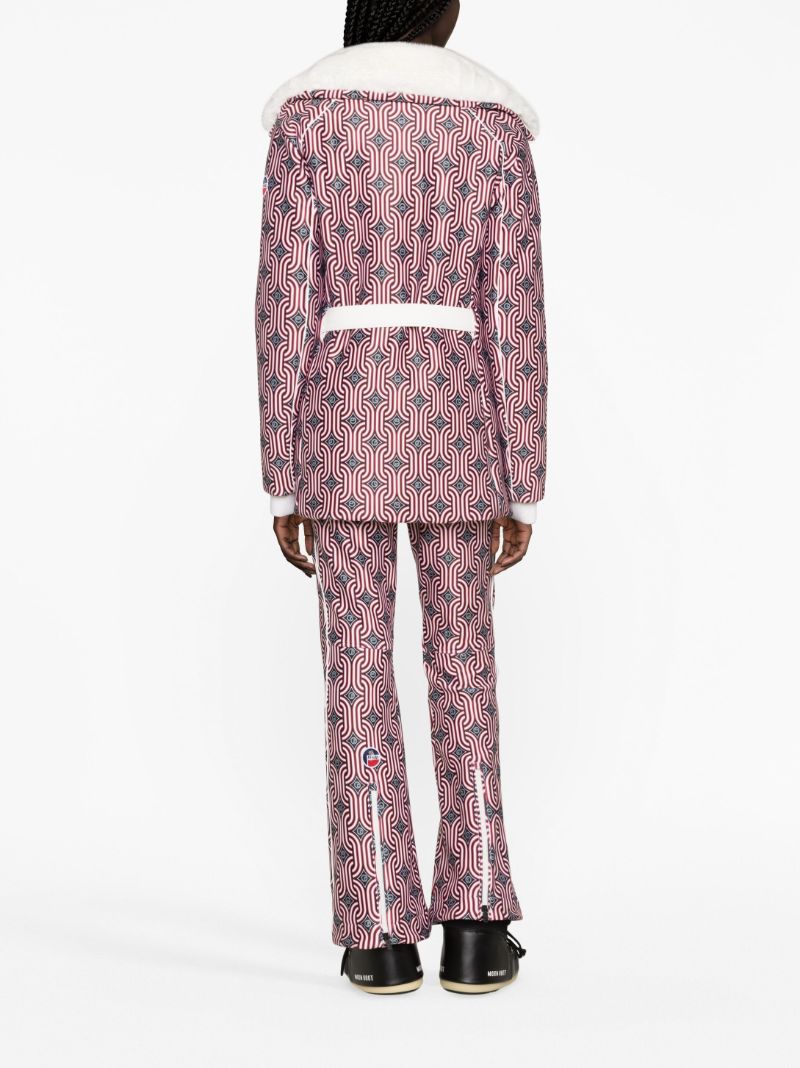 Red Clea Printed Ski Jacket