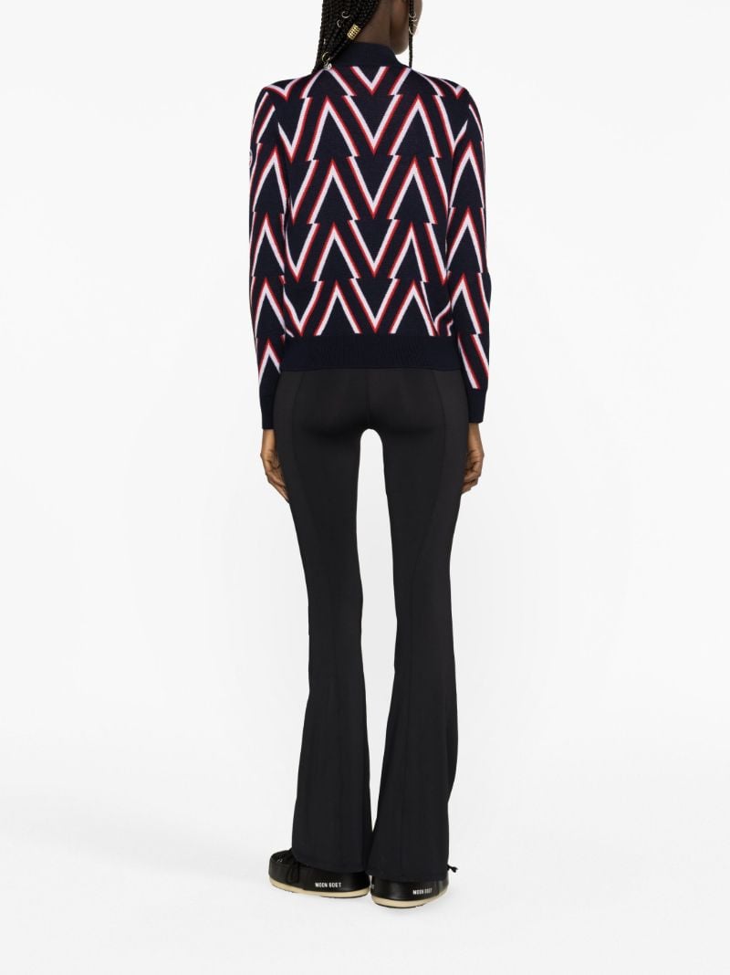 Blue Stephanie Chevron-pattern Sweater