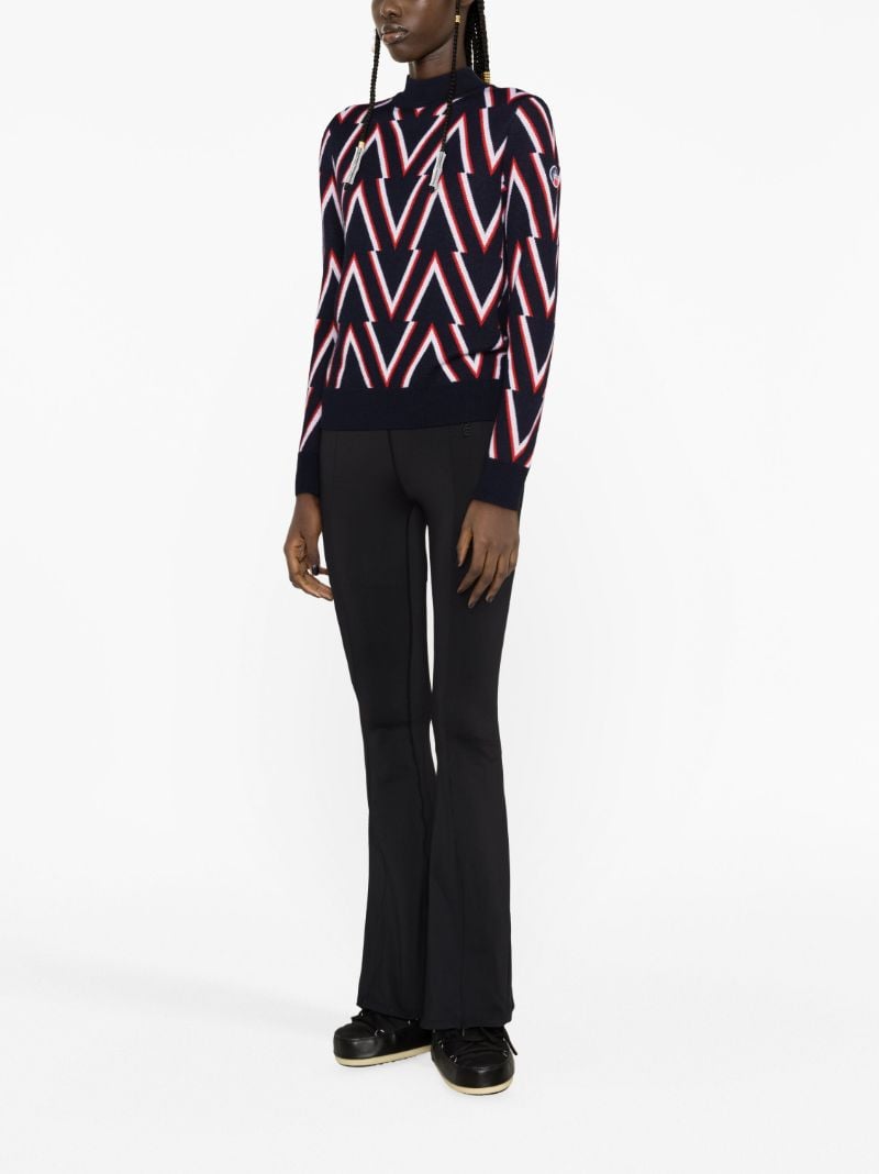 Blue Stephanie Chevron-pattern Sweater