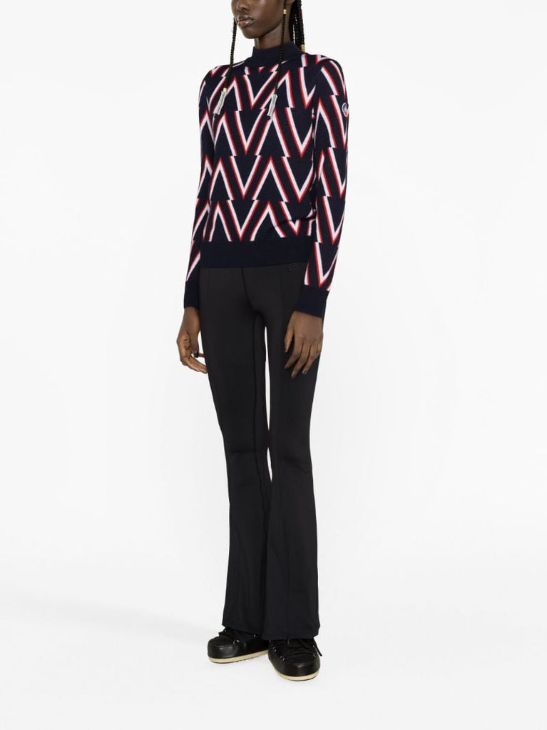 Blue Stephanie Chevron-pattern Sweater