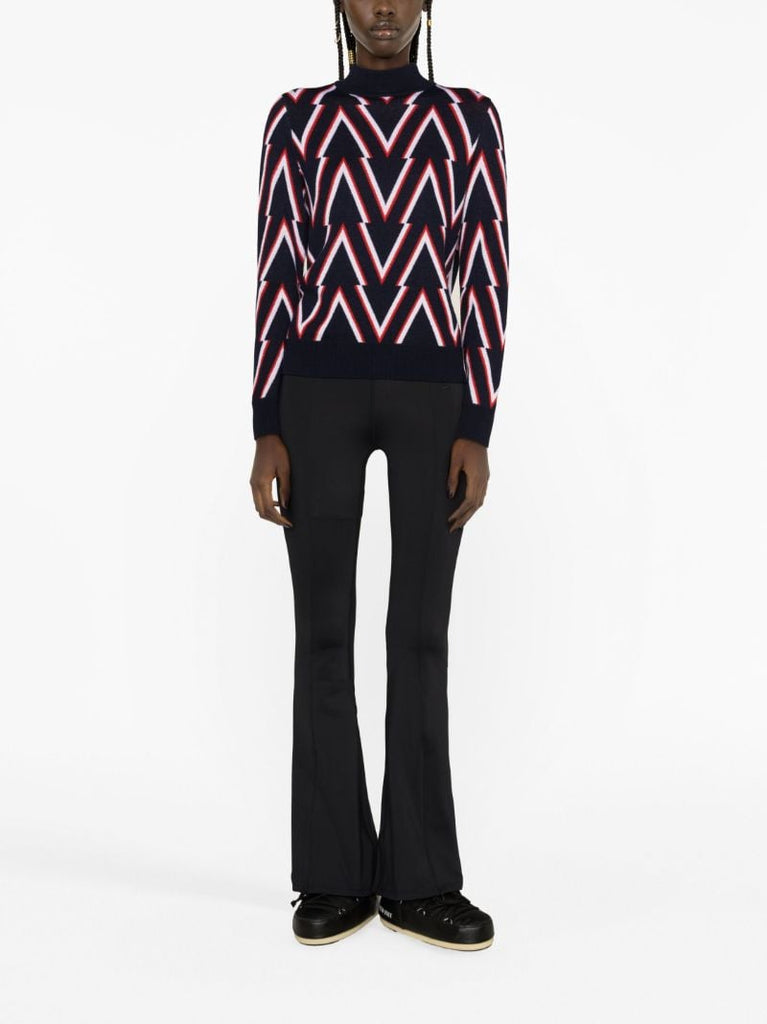 Blue Stephanie Chevron-pattern Sweater