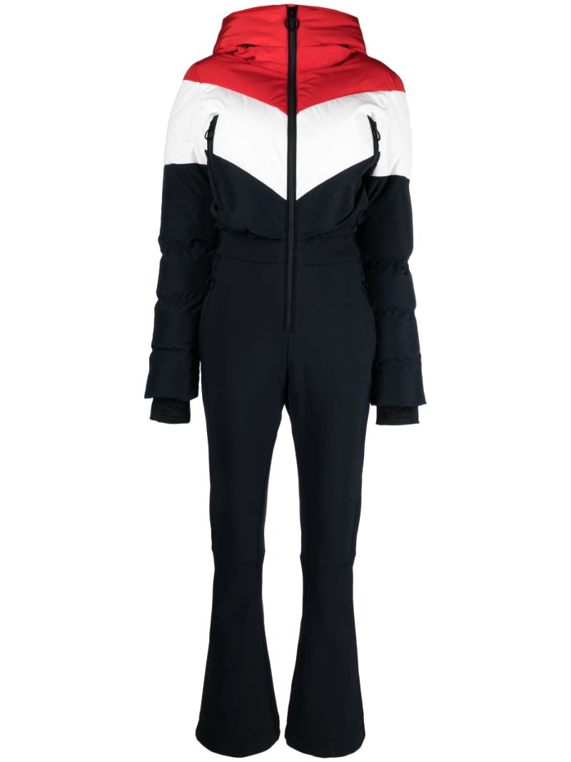 Blue Kira Chevron-stripe Ski Suit
